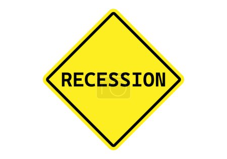 Ilustración de Icono de signo amarillo recesión económica. - Imagen libre de derechos