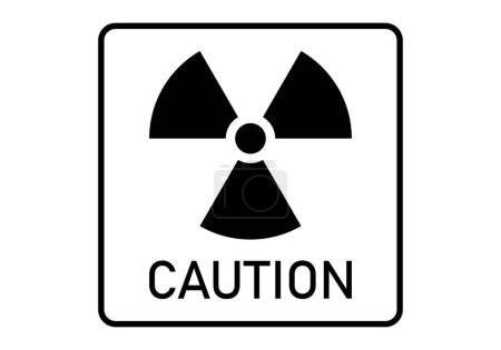 Ilustración de Icono de señal de advertencia de radiación sobre fondo blanco. - Imagen libre de derechos