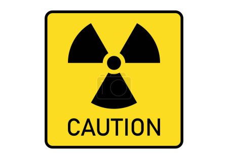 Ilustración de Icono de señal de advertencia de radiación sobre fondo blanco. - Imagen libre de derechos