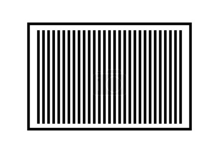 Ilustración de Icono de código de barras negro sobre fondo blanco. - Imagen libre de derechos