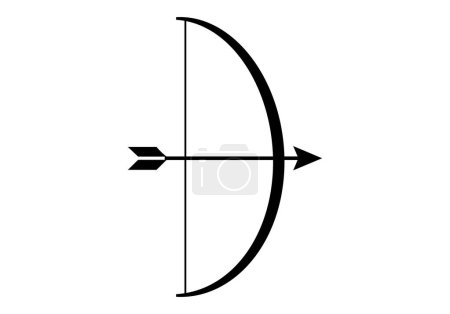 Bow and arrow black icon.