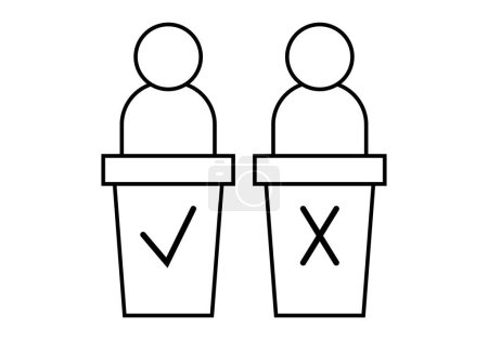 Black icon of selecting a candidate.