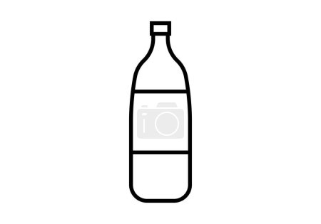 Illustration for Plastic bottle nebro icon on white background. - Royalty Free Image