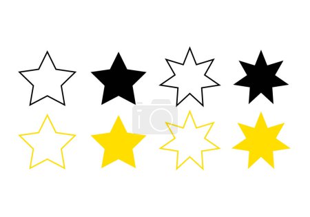 Ilustración de Hoja icono estrella sobre fondo blanco. - Imagen libre de derechos