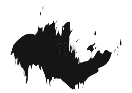Téléchargez les illustrations : Tache de peinture icône noire sur fond blanc. - en licence libre de droit
