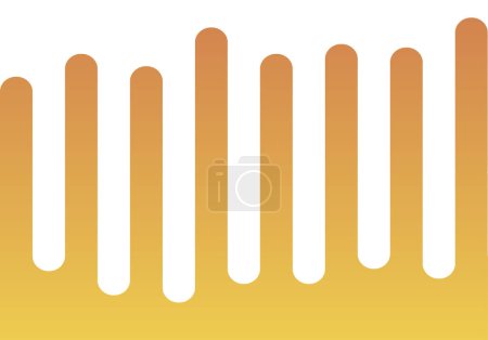 Musikalischer Hintergrund orangefarbener, steigender und abnehmender Balken.