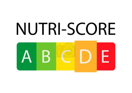 Téléchargez les illustrations : D score sur l'étiquette du score nutritionnel ou nutri-score. - en licence libre de droit
