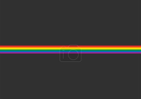 LGBTIQ pride flag on black background.