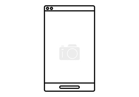 Black icon of a smartphone on a black background.