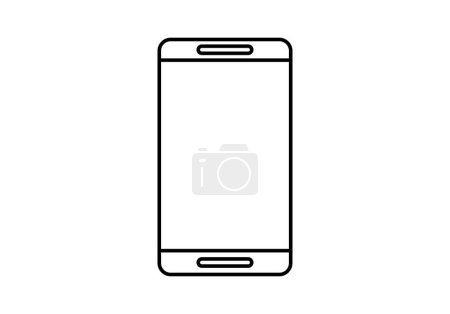 Black smartphone screen icon on white background.