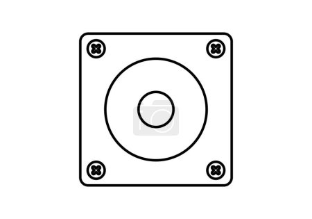 Black solid hard drive icon of a computer.