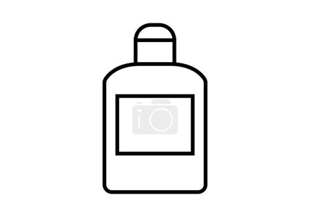 Produktcontainer für persönliche Hygiene schwarzes Symbol.