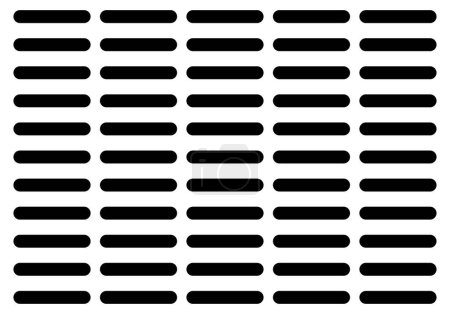Black bars pattern background on white background.
