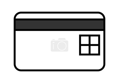 Illustration for Debit or credit card black icon. - Royalty Free Image