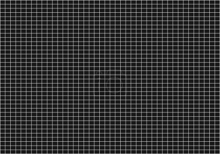 Black background with white grid.