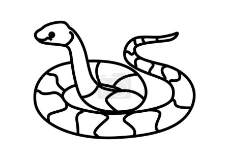 Snake black icon on white background.