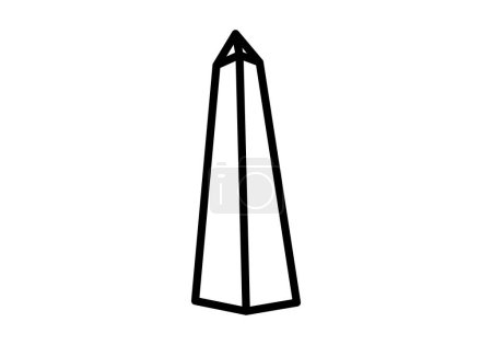 Black monument icon of an Egyptian monolith.