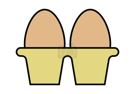 Icono de dos huevos en una taza de huevo.