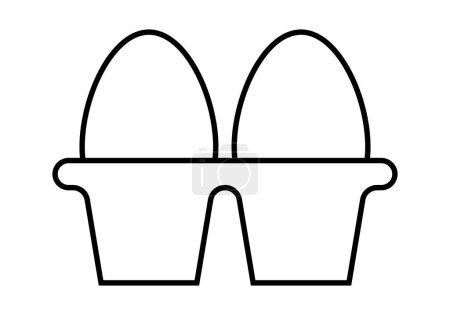 Icono de dos huevos en una taza de huevo.