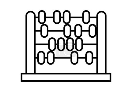 Illustration for Black abacus icon on white background. - Royalty Free Image