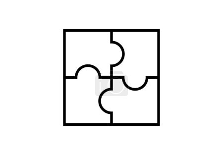 Black puzzle or jigsaw icon.