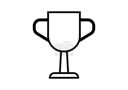 Illustration for Black cup or trophy icon on white background. - Royalty Free Image