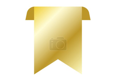 Illustration for Gold and blank label on white background. - Royalty Free Image