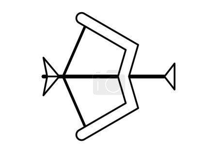 Black icon of a bow with arrow.