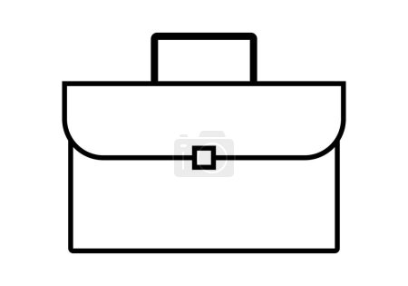 Briefcase black icon on white background.