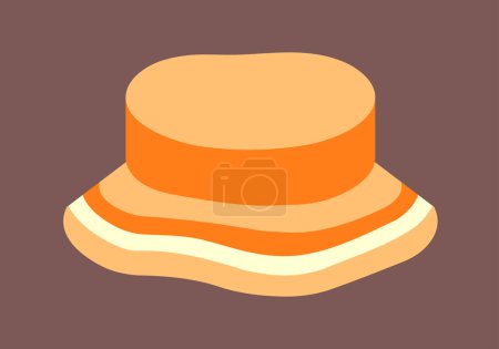 Téléchargez les illustrations : Chapeau de couleur chaude pour l'été. - en licence libre de droit