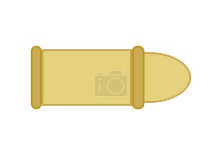 Goldene Kugel aus einer Schusswaffe