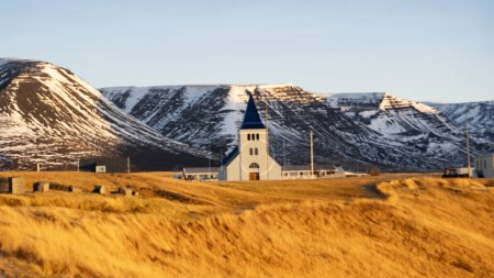 Foto de Paisaje de iceland en invierno, iglesia, iglesia icelandic - Imagen libre de derechos