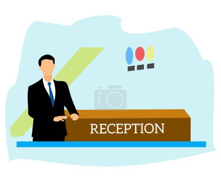 Illustration for Illustration of lobby office or company  for your design - Royalty Free Image