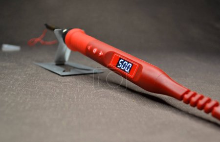 Photo for Soldering iron with temperature control, close-up - Royalty Free Image