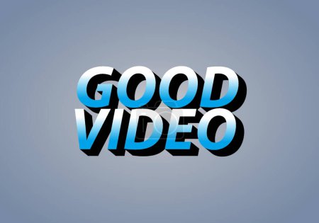 Gutes Video. Text-Effekt-Design in auffälliger Farbe mit 3D-Effekt