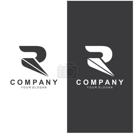 Letra inicial R Logo Design Vector