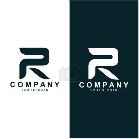 Letra inicial R Logo Design Vector
