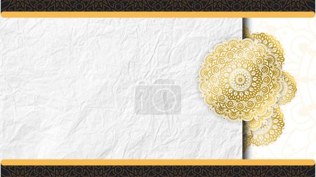 Arabe doré arabis style mandala ornemental islamique fond avec espace vide. Style de papier fond islamique.