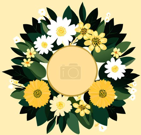 Téléchargez les photos : Une couronne de printemps faite de fleurs. - en image libre de droit
