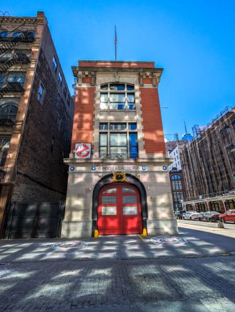 Photo for New York, NY - Febraury 19 2024:  Ghostbusters firehouse in New York - Royalty Free Image