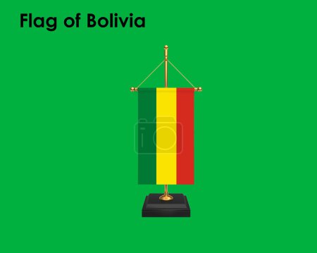 Téléchargez les photos : Drapeau de la Bolivie, drapeau de la Bolivie, drapeau national de la Bolivie. Drapeau de table de Bolivie. - en image libre de droit