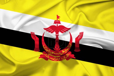 Flagge Bruneis, Flagge Bruneis, Flagge Bruneis. Flagge Bruneis aus Stoff.