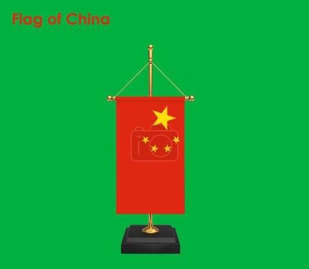 Foto de Bandera de China, Bandera de China, Bandera nacional de China. bandera de mesa de China. - Imagen libre de derechos
