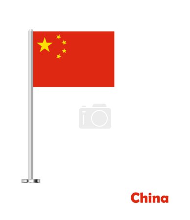 Foto de Bandera de China, Bandera de China, Bandera nacional de China. bandera de mesa de China. - Imagen libre de derechos