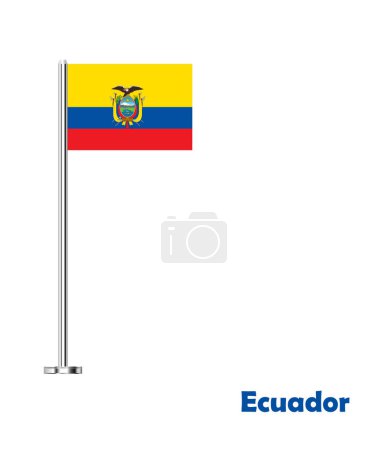 Téléchargez les photos : Drapeau de l'Équateur, drapeau de l'Équateur, drapeau national de l'Équateur. drapeau de table de Équateur. - en image libre de droit