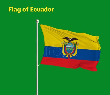 Téléchargez les photos : Drapeau de l'Équateur, drapeau de l'Équateur, drapeau national de l'Équateur. drapeau polaire de l'Équateur. - en image libre de droit