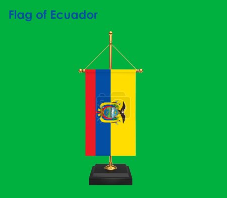 Téléchargez les photos : Drapeau de l'Équateur. table Drapeau de l'Équateur. table Drapeau de l'Equateur sur écran vert - en image libre de droit