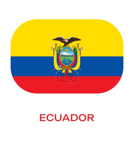 Téléchargez les photos : Drapeau de l'Équateur, drapeau de l'Équateur, drapeau national de l'Équateur. drapeau style bouton de l'Équateur. - en image libre de droit