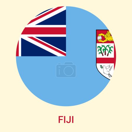Foto de Bandera de Fiyi, bandera de Fiyi, bandera nacional de Fiyi. bandera del círculo de Fiji. - Imagen libre de derechos
