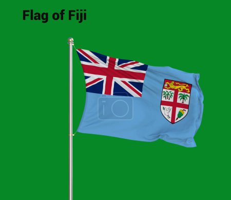 Foto de Bandera de Fiyi, bandera de Fiyi, bandera nacional de Fiyi. bandera de Fiji. - Imagen libre de derechos